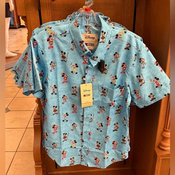Disney Other - RSVLTS 2025 Disney Parks Blue Mickey Button-Down Shirt